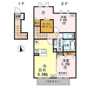 2DK 間取り図