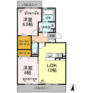 2LDK 間取り図