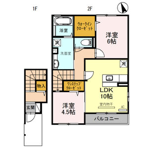 2LDK 間取り図