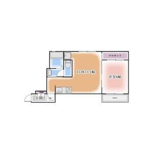1LDK 間取り図