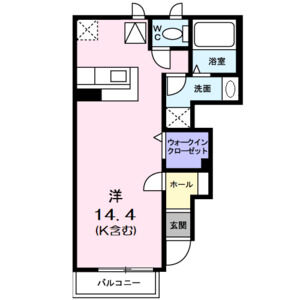 ワンルーム 間取り図