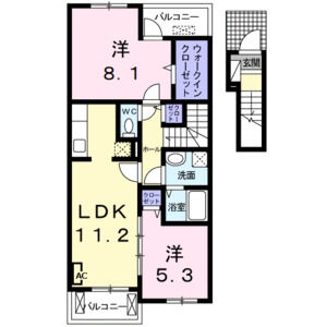 2LDK 間取り図