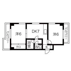 1LDK 間取り図