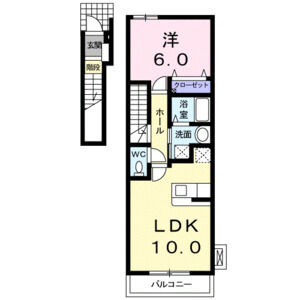 1LDK 間取り図