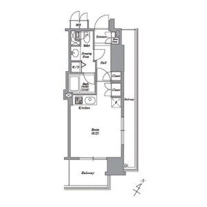 ワンルーム 間取り図