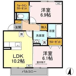 2LDK 間取り図