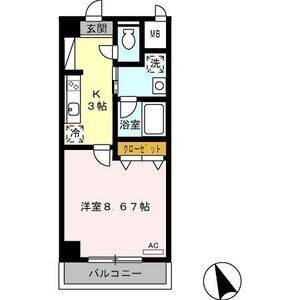 1K 間取り図