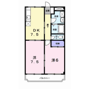 2DK 間取り図