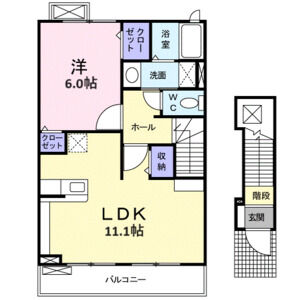 1LDK 間取り図