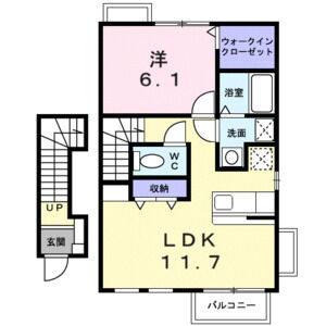 1LDK 間取り図