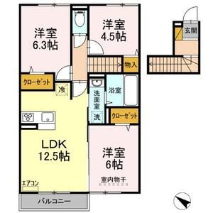 3LDK 間取り図