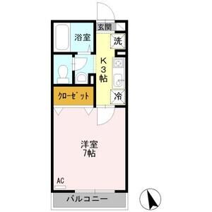 1K 間取り図