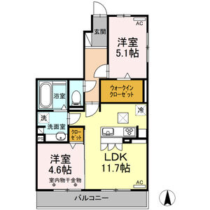 2LDK 間取り図