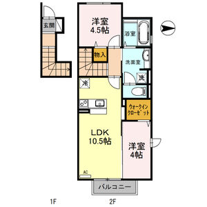 2LDK 間取り図