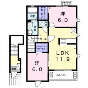 2LDK 間取り図