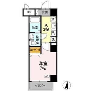 1K 間取り図