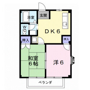 2DK 間取り図