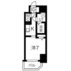 1K 間取り図