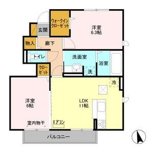 2LDK 間取り図