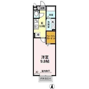 1K 間取り図