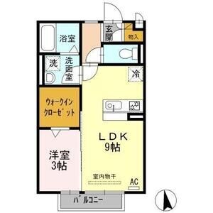 1LDK 間取り図