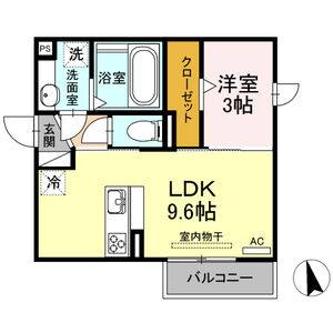 1LDK 間取り図