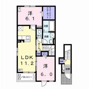 2LDK 間取り図