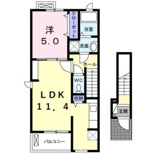1LDK 間取り図