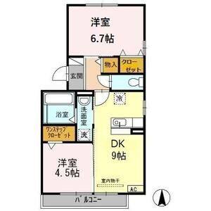 2DK 間取り図