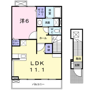 1LDK 間取り図