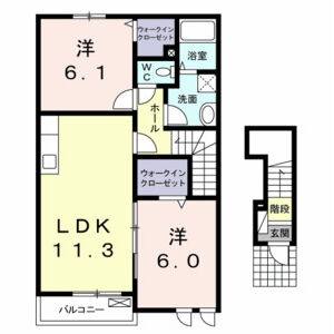 2LDK 間取り図