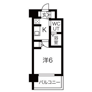 1K 間取り図