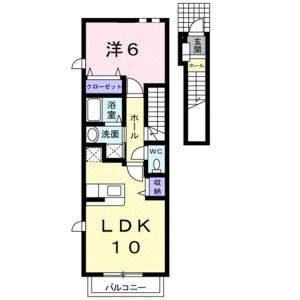 1LDK 間取り図
