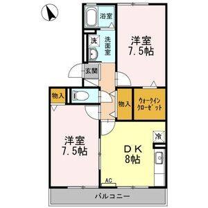 2DK 間取り図