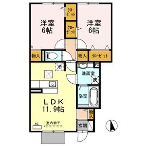 2LDK 間取り図