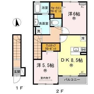 2DK 間取り図