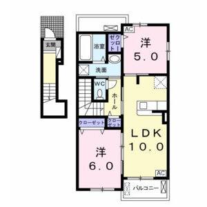 2LDK 間取り図