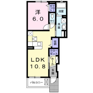 1LDK 間取り図