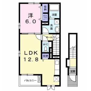 1LDK 間取り図