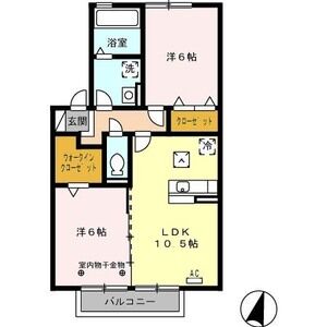 2LDK 間取り図