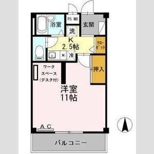 1K 間取り図