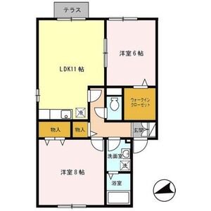 2LDK 間取り図