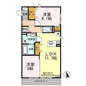 2LDK 間取り図