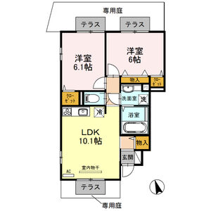 2LDK 間取り図