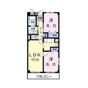 2LDK 間取り図