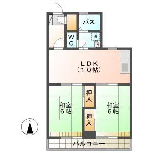 2LDK 間取り図