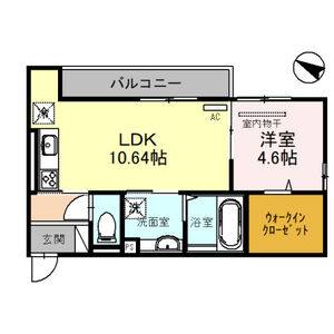 1LDK 間取り図