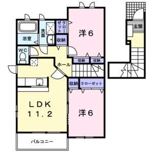 2LDK 間取り図