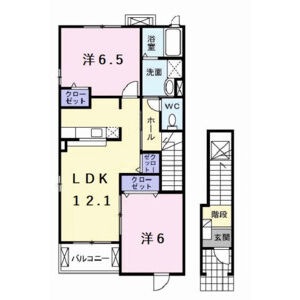 2LDK 間取り図