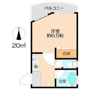 1K 間取り図